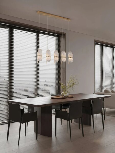LED minimalistický luster Lucien 5-line Zlatá 3000K