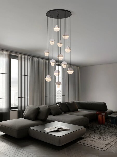 Dizajnový LED luster Dorin 72W A – Bílá