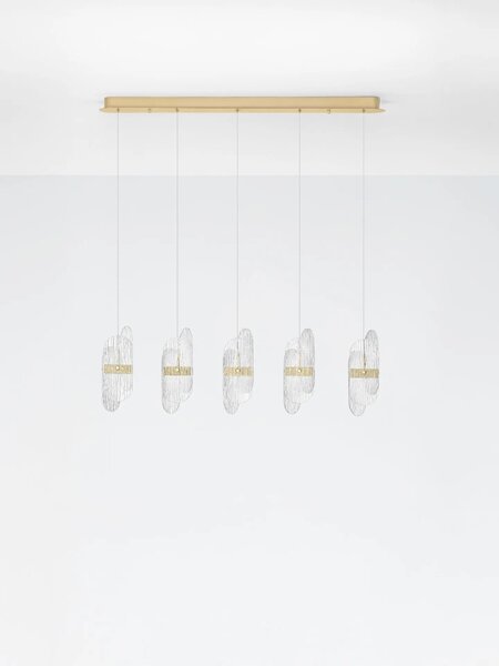 LED minimalistický luster Lucien 5-line Zlatá 3000K