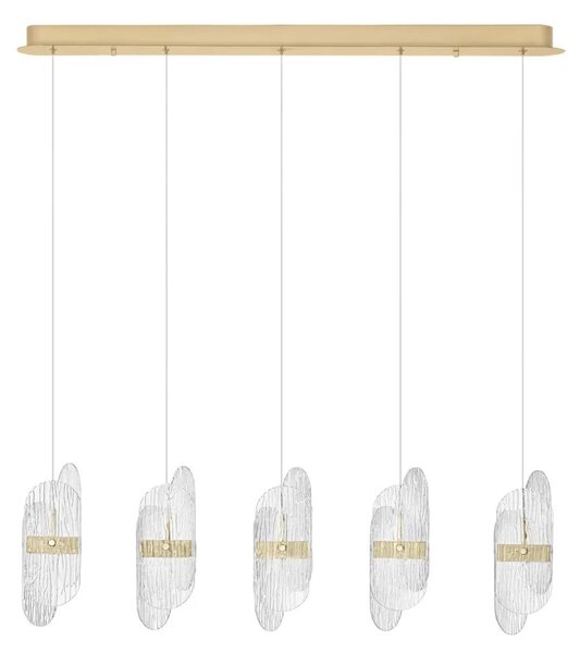 LED minimalistický luster Lucien 5-line Zlatá 3000K