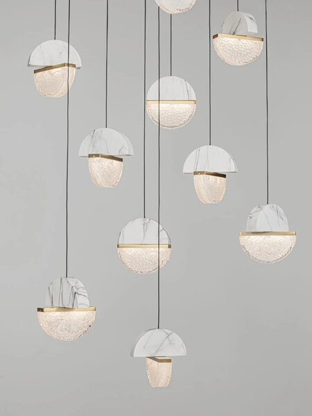 Dizajnový LED luster Dorin 72W B – Bílá