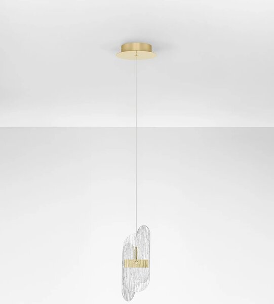 LED minimalistický luster Lucien 1 Zlatá 2700K