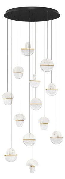 Dizajnový LED luster Dorin 72W B – Bílá