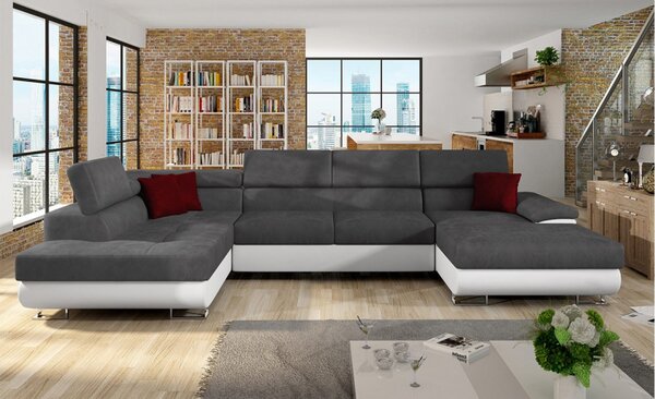 Sedací souprava Alvin Bis, Potah: ekokůže Soft 017 + Uttario Velvet 2971 + Kronos 02, Strana: Levá - U Mirjan24 5903211142987
