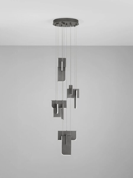 Moderný LED luster Totem 52W B – Šedá