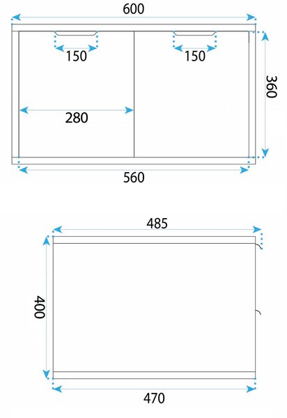 Koupelnová skříňka pod umyvadlo Rea Core 60cm Brown