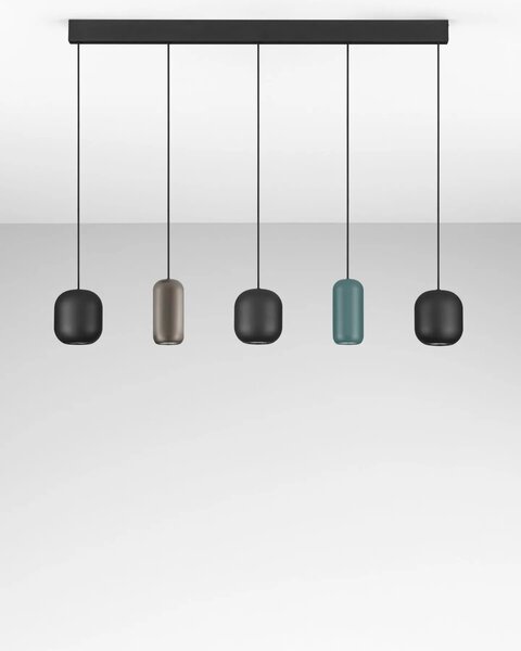 LED moderní lustr Marlin 5 line černá