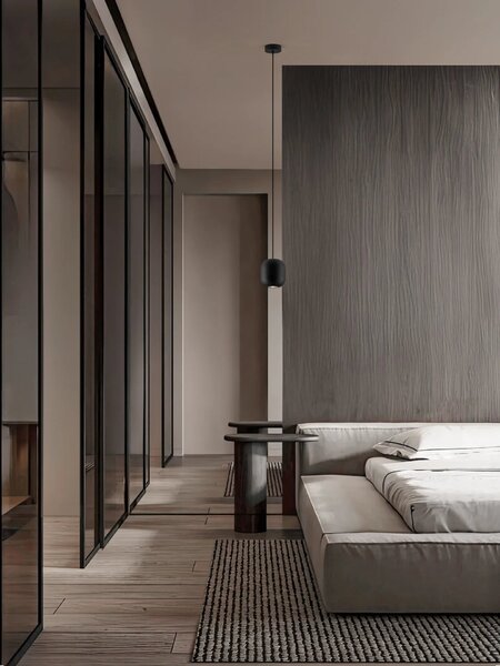 LED moderný luster Marlin 1 Čierna – Černá