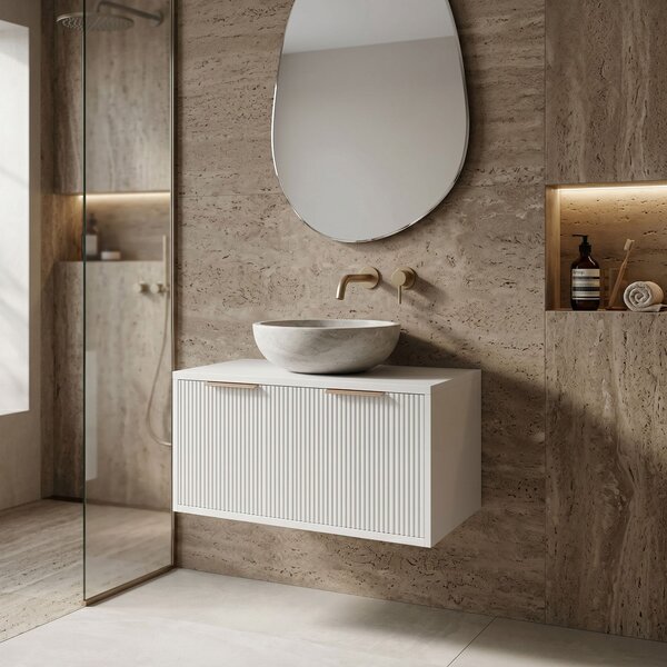 Koupelnová skříňka pod umyvadlo Rea Core 80cm White