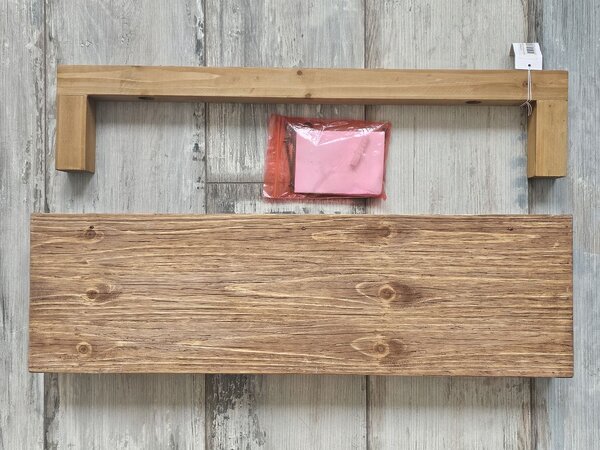 Hnědá antik dřevěná nástěnná polička Sven - 60*18*5 cm - Chic Antique