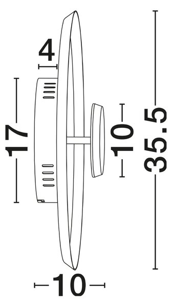 Minimalistické nástěnné svítidlo Dorell 35 Béžová