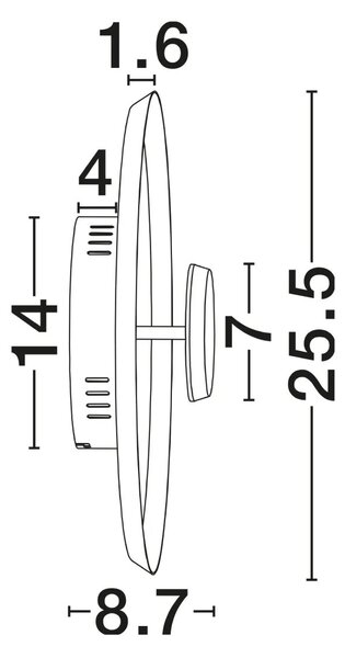 Minimalistické nástěnné svítidlo Dorell 25 Béžové