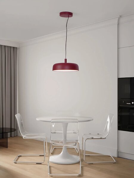 LED moderný luster Noelia Červená 3000K