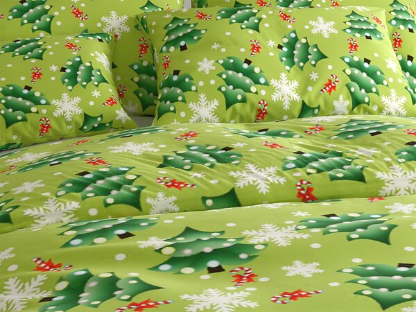 Povlečení z mikrovlákna CHRISTMAS TREE zelené Rozměr povlečení: 70 x 90 cm | 140 x 200 cm