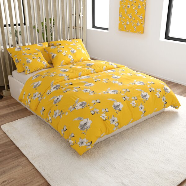 Povlečení z mikrovlákna YELLOW ROSE žluté Rozměr povlečení: 70 x 90 cm | 140 x 200 cm