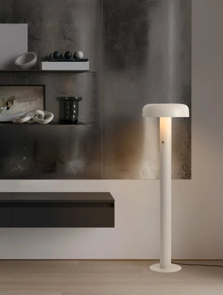 Dizajnová stojaca lampa Noelia 40 Smotanová 3000K – Hnědá