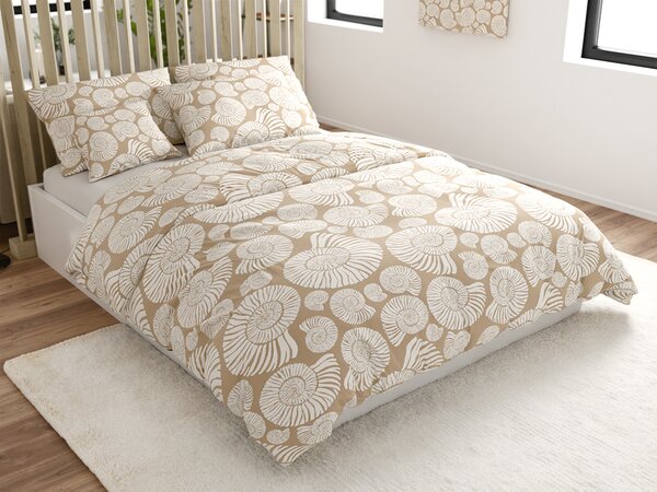 Povlečení z mikrovlákna SNAIL SHELL hnědé Rozměr povlečení: 70 x 90 cm | 140 x 200 cm