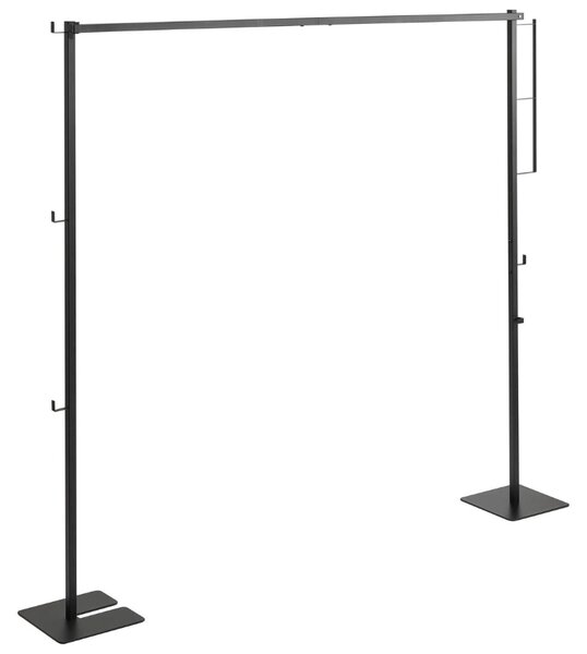 Černý kovový skládací sušák Yamazaki Tower 160 x 175 cm