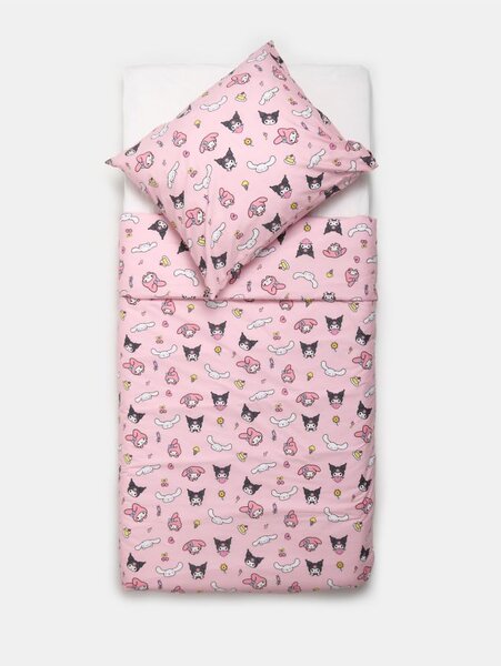 Sinsay - Bavlněná souprava povlečení Hello Kitty and Friends - růžová