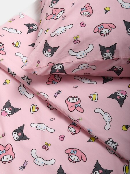 Sinsay - Bavlněná souprava povlečení Hello Kitty and Friends - růžová