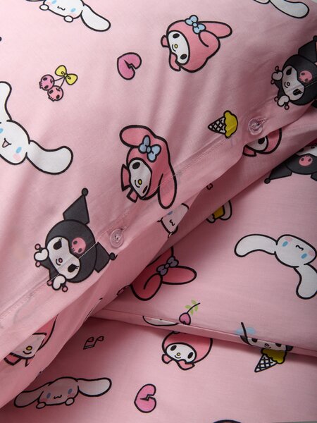 Sinsay - Bavlněná souprava povlečení Hello Kitty and Friends - růžová