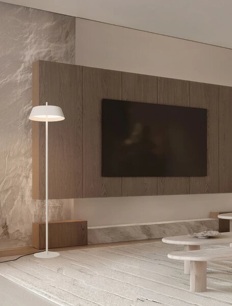 Moderná stojaca lampa Velio Biela – Bílá