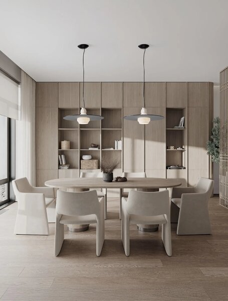 LED moderný luster Lora Čierna 45 – Černá