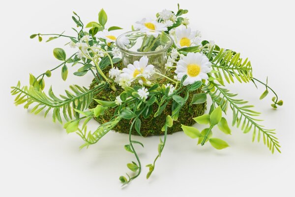 Sinsay - Easter candle holder with artificial flowers - bílá