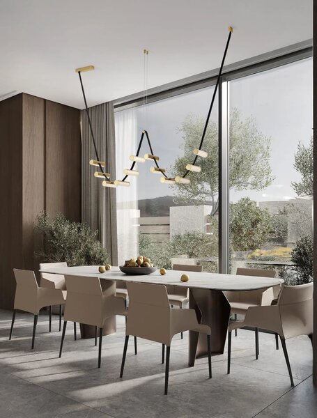 LED moderný luster Luma Medená 52W – Měděná