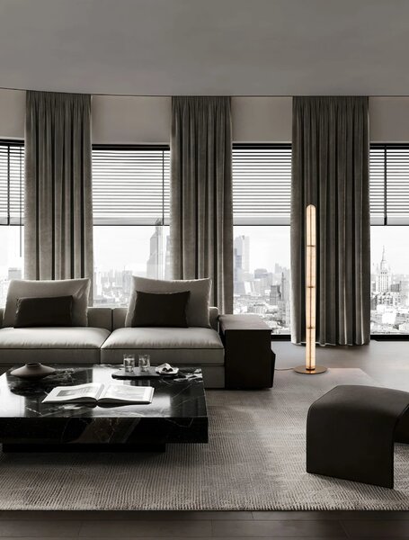Designová stojací lampa Gloree měděná 33W