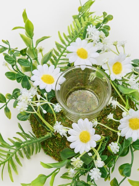 Sinsay - Easter candle holder with artificial flowers - bílá