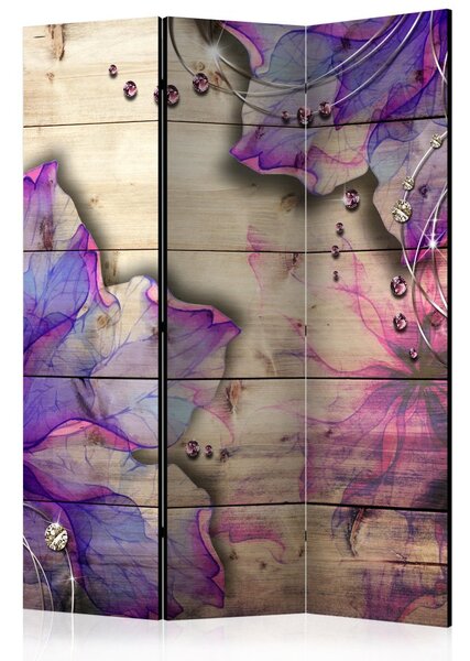 Paraván Purple Memory Dekorhome 135x172 cm (3-dílný)