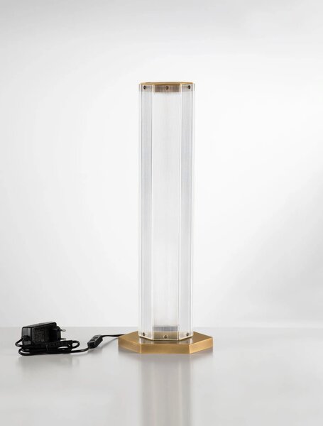 Moderní stolní lampa Essenzo měděná