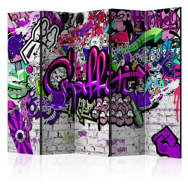 Paraván Purple Graffiti Dekorhome