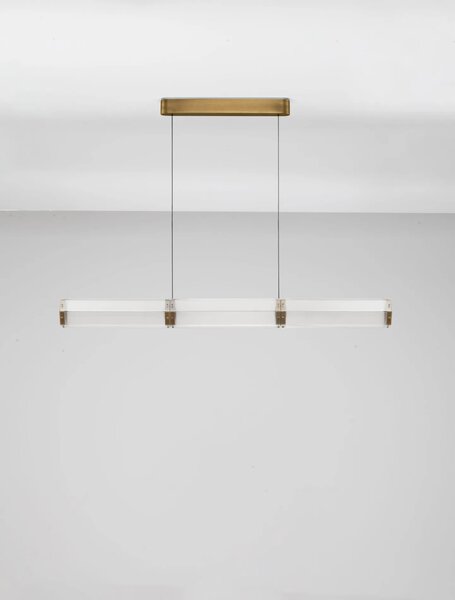 LED moderný luster Essenzo Medená 24W – Měděná