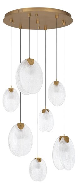 LED moderný luster Shelina Medená – Měděná