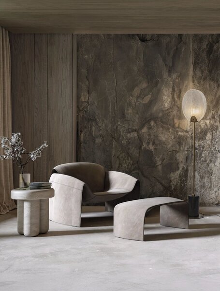 Designová stojací lampa Shelina měděná