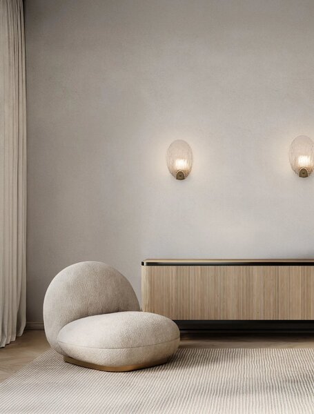 Designové nástěnné svítidlo Shelina měděná
