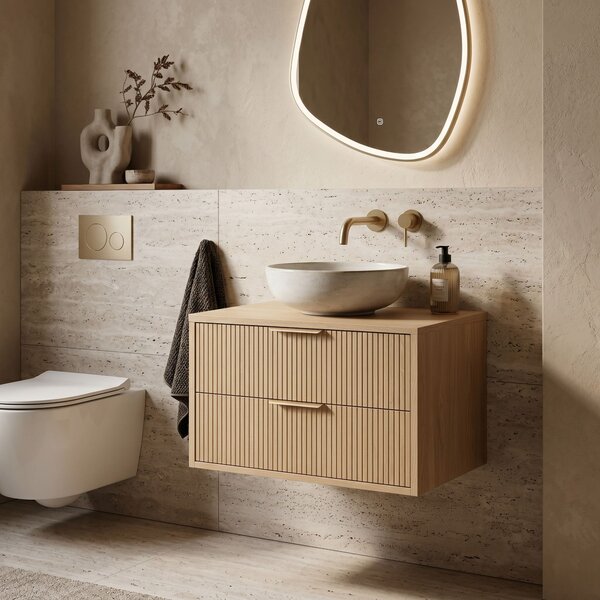 Koupelnová skříňka pod umyvadlo Rea Mono 80cm Beige