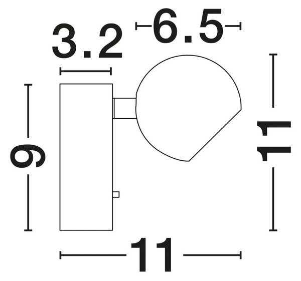 Designové nástěnné svítidlo Sfera zlatá