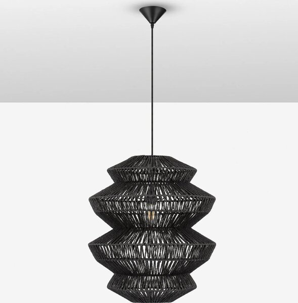 Prírodný luster Nua čierna C 50cm – Černá