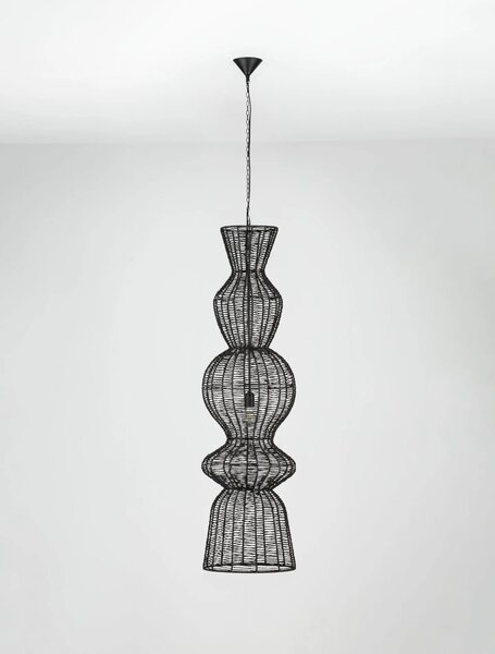 LED moderný luster Breena Čierna – Černá