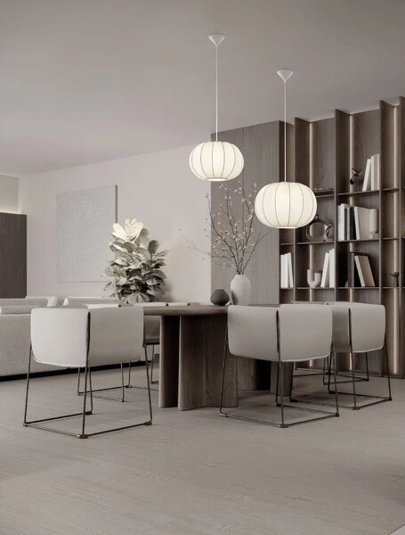 LED moderný luster Delina 40 Biela – Bílá