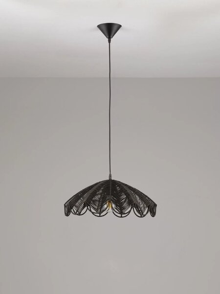 LED moderný luster Flare Čierna – Černá