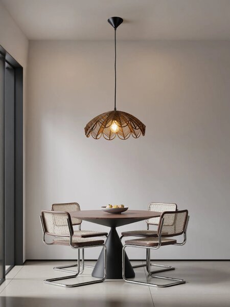 LED moderný luster Flare Hnedá – Hnědá