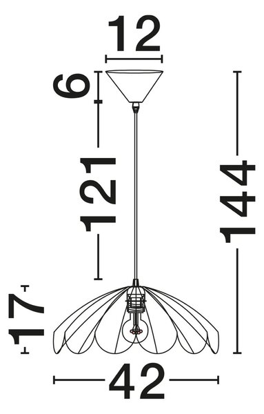 LED moderný luster Flare Hnedá – Hnědá