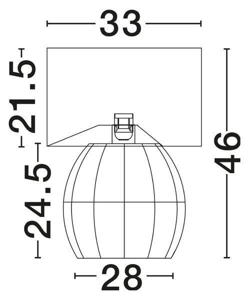 Moderní stolní lampa Umi přírodní