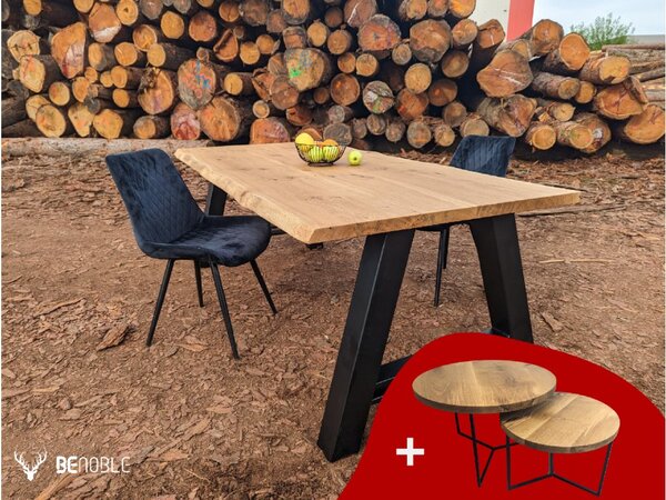 Jídelní stůl Prag + Konferenční stolek TWO Bro set Velikost Desky: 1800x900 (mm)