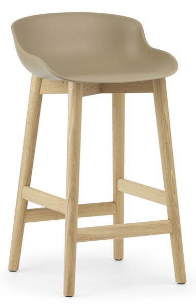 Normann Copenhagen designové barové židle Hyg Barstool Oak Low (výška 65 cm)