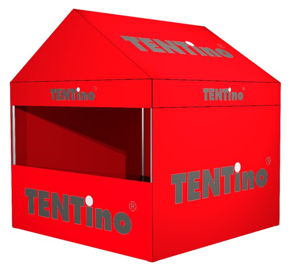 TENTino SET - Nůžkový párty stan 3x3 m GABLED s jednostranným potiskem Typ konstrukce: GABLED, Rozsah potisku: pouze střecha, Plachtovina - gramáž: polyester 230 g/m2